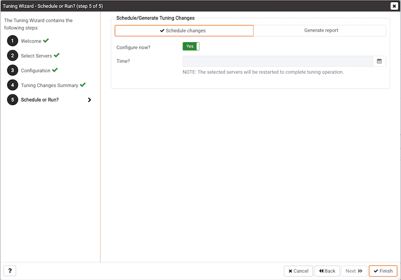 The Schedule or Run? dialog